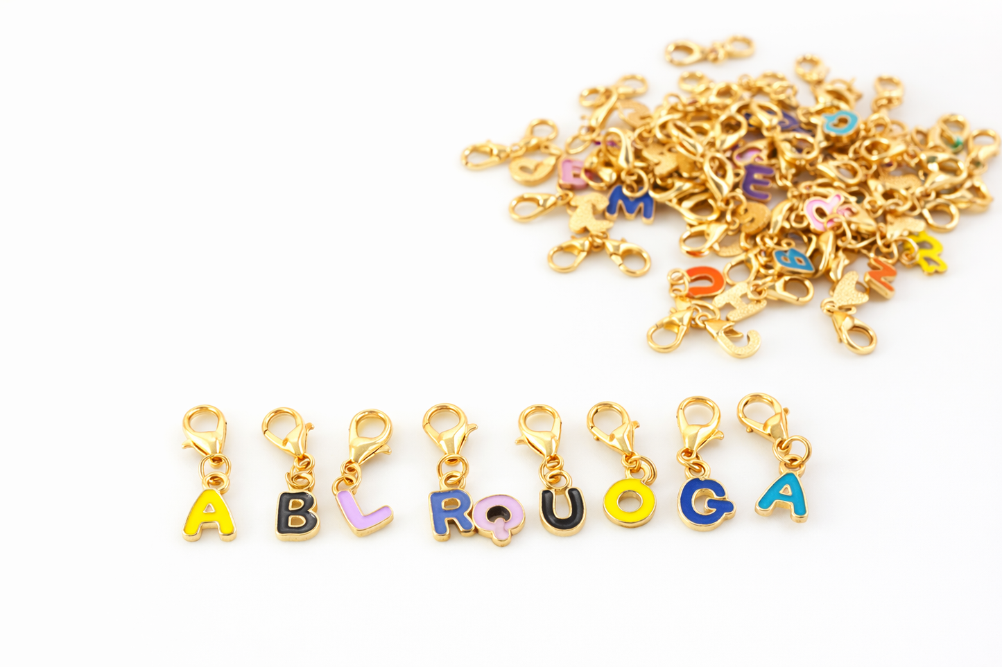 Alphabet letter charms (mini clasp)
