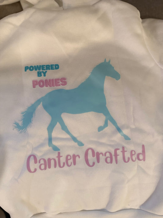 “POWERED BY PONIES” young rider hoodie