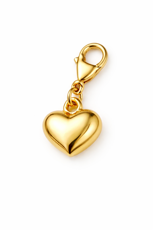 Gold heart charm